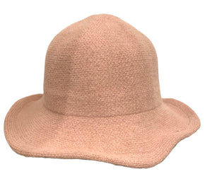 Wool winter hat dust pink