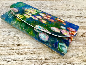Velour glasses case water lilies Monet