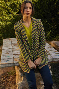 Scorzzo knitted jacket olive made in Spain