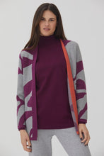 Load image into Gallery viewer, Scorzzo knitted jacket cardigan purple made in Spain
