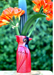 Cardinal watering vase