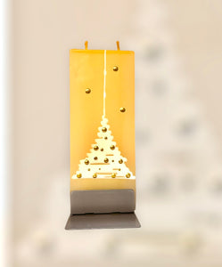 Flat candle gold Christmas tree