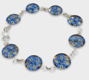 San Marco Flower resin bracelet round, forget me not