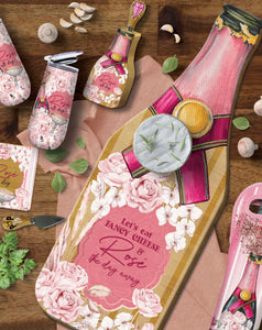 LP bottle shaped Bamboo cheese platter 55x20cm