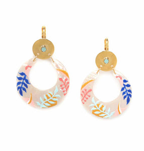 Franck Herval earrings shell 5cm drop