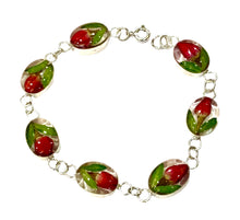 Load image into Gallery viewer, San Marco Flower resin bracelet rose buds forget me not
