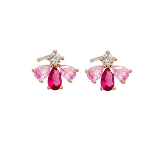 Tiger tree pink princess bee earrings