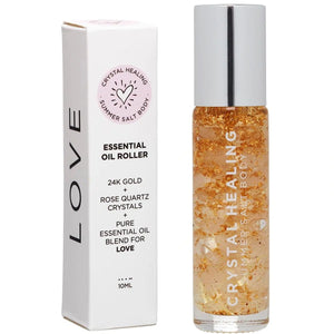 Crystal essential oil roller rose quartz Love
