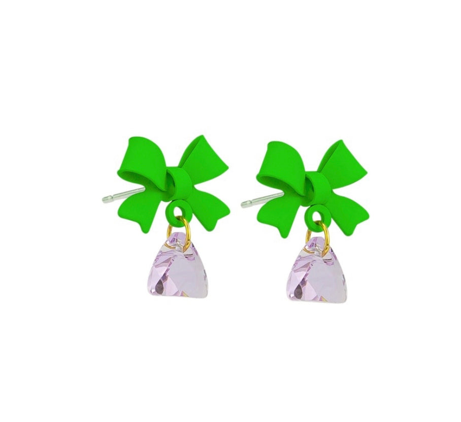 Tiger tree Lola bow earrings